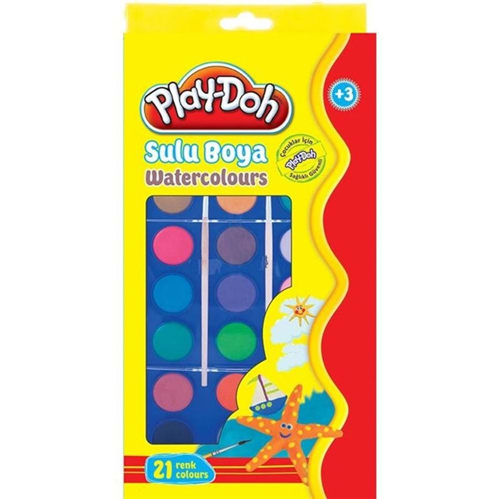 Play-Doh Sulu Boya 28 MM 21 Renk PLAY-SU004