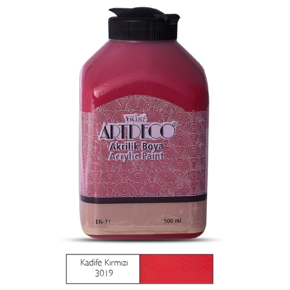 Artdeco Akrilik Boya 500ML 3019 Kadife Kırmızı