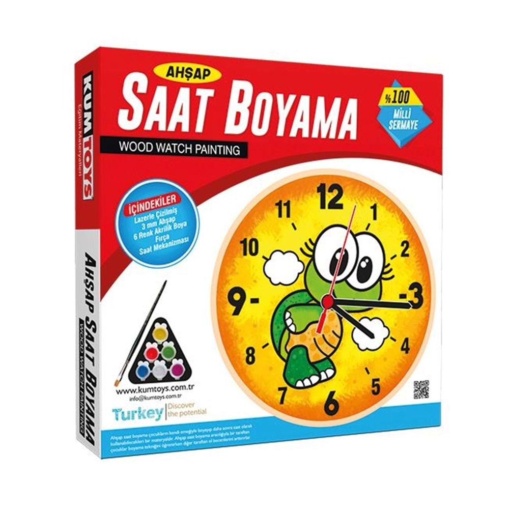 Kumtoys Saat Boyama Ahşap