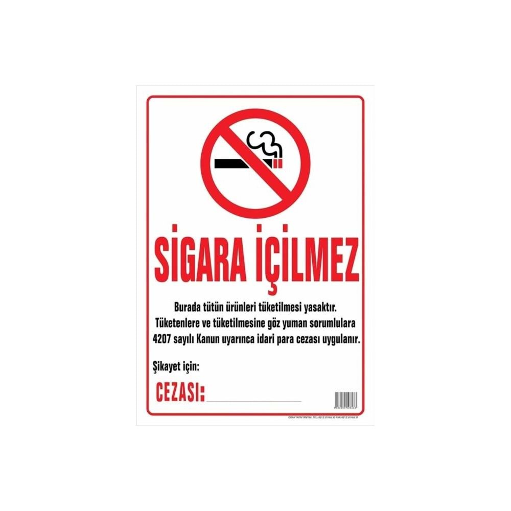 Odak Sigara İçilmez 35X50