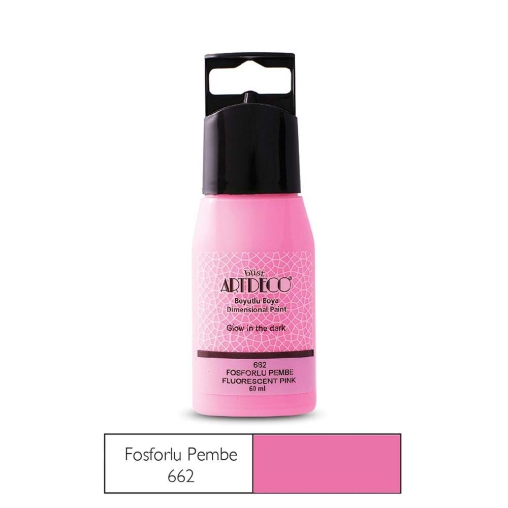 Artdeco Fosforlu Boyutlu Boya 60Ml Pembe