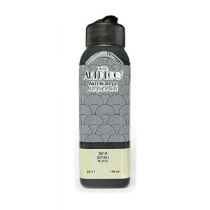 Artdeco Akrilik Boya 140Ml 3618 Siyah