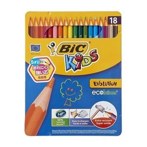 Bic Kuru Boya Evolution 18 Li Metal Kutulu