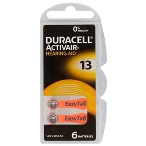 Duracell No.13 İşitme Cihazı Pili 6 Lı