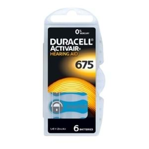 Duracell No.675 İşitme Cihazı Pili 6 Lı