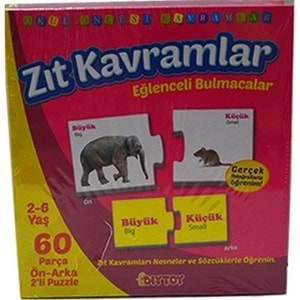 Dıy Toy Zıt Kavramlar 2-6 Yaş 60 Parça Zıt1390