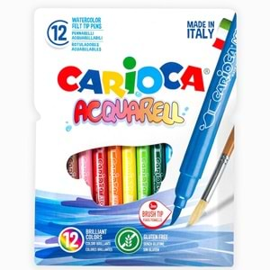 Carioca Acquarell Fırça Uçlu Keçeli Kalemi 12 Li