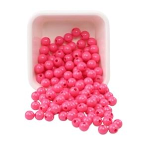 Plastik Boncuk 10Mm 500Gr Pembe B3988