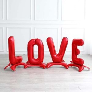 Rps Folyo Balon Ayaklı Stand Love Red 1805