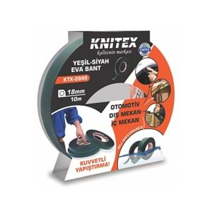 Knıtex Eva Bant Yeşil Siyah 18Mmx10Mt Ktx-2849