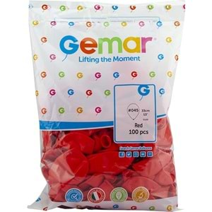 Gemar Balon G120 33Cm 100 Lü Kırmızı #045