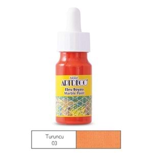 Artdeco Ebru Boyası 30ml Turuncu 03