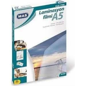 Mas Laminasyon Filmi Parlak A5 125 MIC 100 LÜ 7705