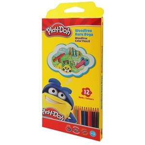 Play-Doh Kuru Boya Tam Boy Altıgen 12 Renk KU029