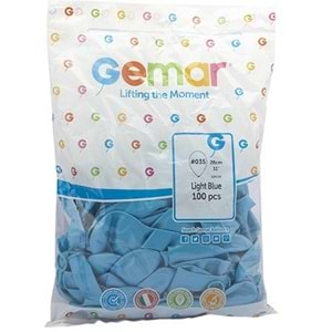 Gemar Metalik Balon Gm110 28Cm 100 Lü Açık Mav 035