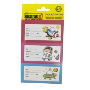 Ekstrafix (Ok-005) Okul Etiket 80x120mm Q