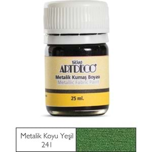 Artdeco Metalik Kumaş Boyası 25Ml K.Yeşil 241