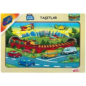 Pw Ahşap Eğitici Puzzle Taşıtlar ONY-171-174