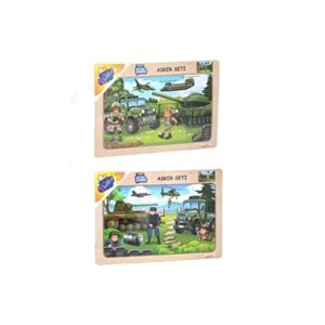 Play Wood Ahşap Eğitici Puzzle Asker Seti ONY-238