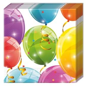 Kika Sparkling Balloons Peçete 33x33cm 20 Li