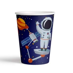 Kika Rocket Space Karton Bardak 8oz 8 Li