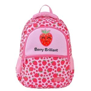 Muggle Mu-8423 Stawberry Pembe Okul Çantası