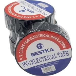 Bestka Elektrik Bandı Siiyah 18mmx3yrd -10-