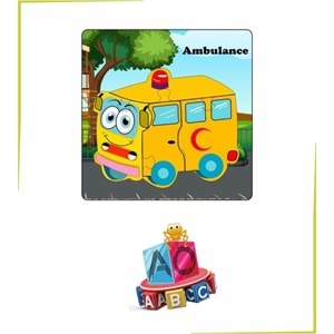 Ankebut Oyuncak Mini Ambulans Ahşap Puzzle