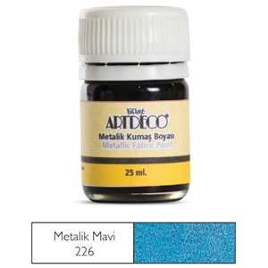 Artdeco Metalik Kumaş Boyası 25Ml Mavi 226