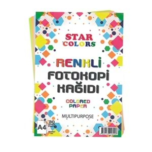 Star Color A4 Renkli Fotokopi Kağıdı 100 Lü