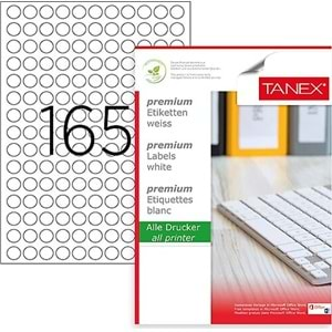 Tanex Lazer Etiket 100 Yp 15mm Daire Tw-2215 ÖZEL