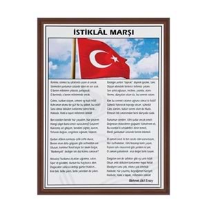 Akyazı İstiklal Marşı Mdf Çerçeve 35x50