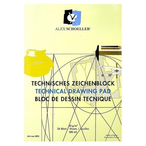 Alex Milimetrik Teknik Defteri Dik 80Gr A3 20Yp