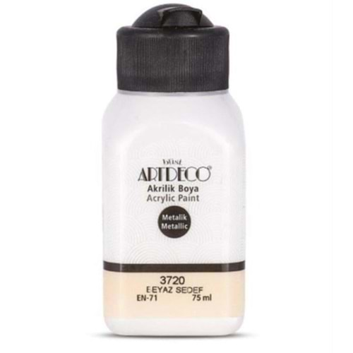 Artdeco Metalik Akrilik Boya 75Ml Beyaz Sedef 3720