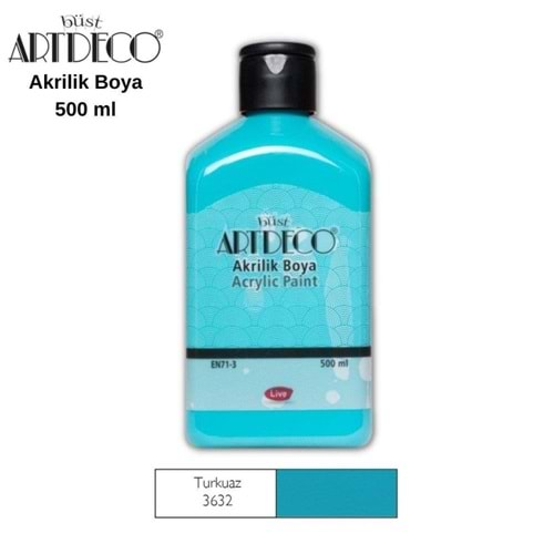 Artdeco Akrilik Boya 500 Ml 3632 Turkuaz