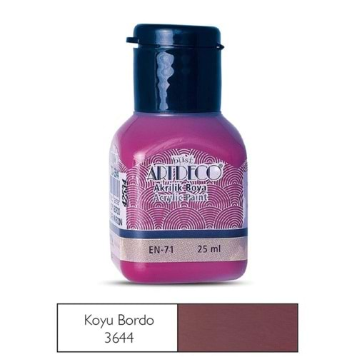 Artdeco Akrilik Boya 25Ml 3644 Koyu Bordo