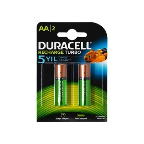 Duracell Şarj Edilebilir Pil 2 Li Aa 2500 Mah Hr6