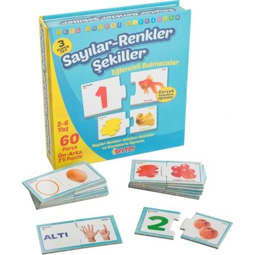 Dıy Toy Sayı-Renk-Şekil 2-6 Yaş 60 Parça Srş1444