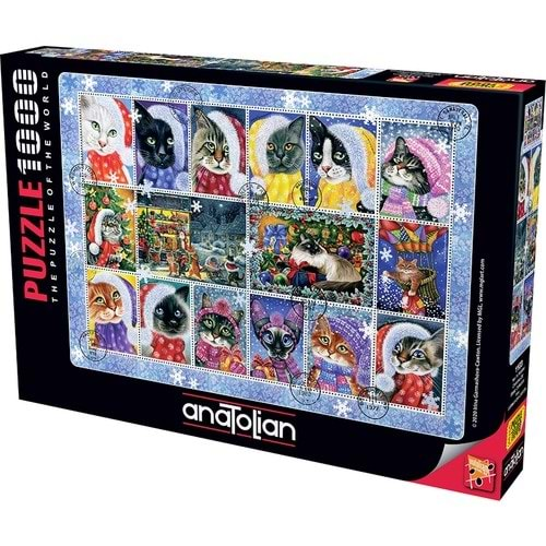 Anatolian Puzzle 1000 Parça Yeni Yıl Kedileri