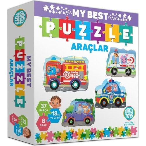 Circle Toys My Best Puzzle Araçlar 37 Parça Ct027