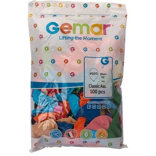 Gemar Balon G90 26Cm 100 Lü Renkli 082