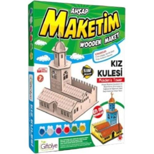 Giftölye 3D Ahşap Kız Kulesi