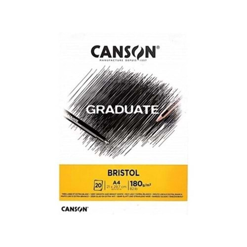 Canson Çizim Bloğu Cangrad Bristol 20 Sy A4 180Gr