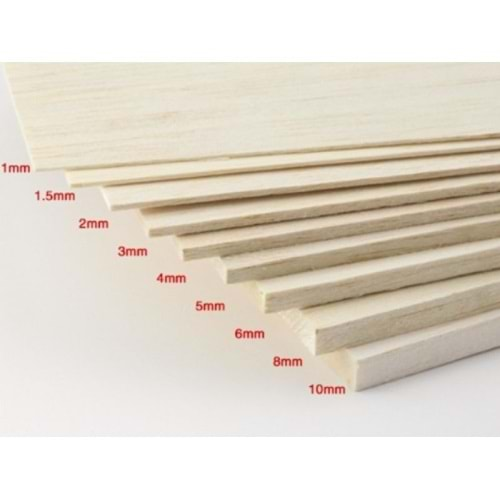 Balsa Levha 2.5Mm 10Cmx100Cm