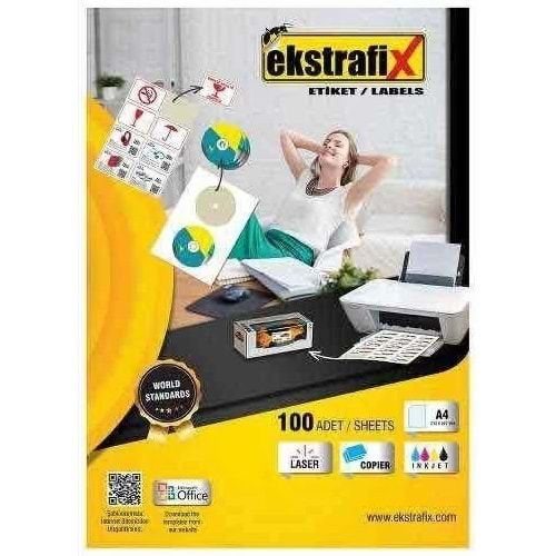 Ekstrafix Lazer Etiket 100 Yp 210X140Mm Fix-5302