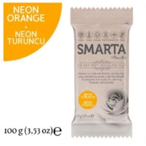 Smarta Akıllı Model Hamuru 100Gr Neon Turuncu