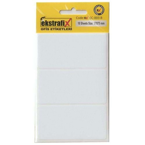 Ekstrafix (Sc-003 B) Ofis E 37X75Mm 10Lu Beyazq