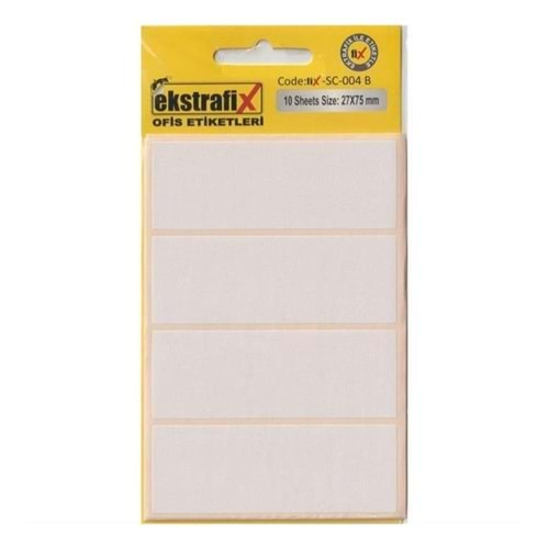 Ekstrafix (Sc-004 B) Ofis E 27X75 Mm 10Lu Beyazq