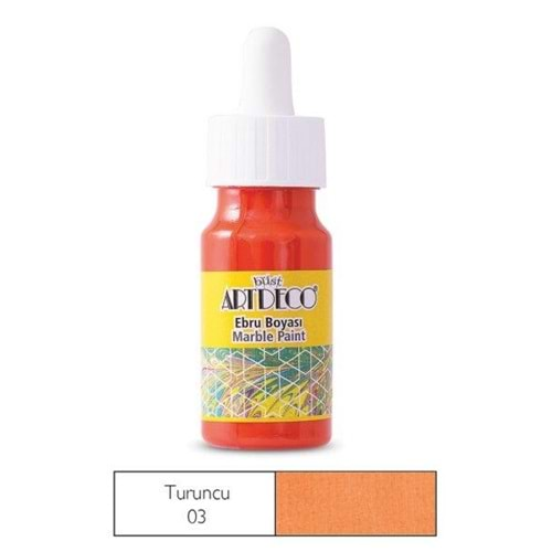 Artdeco Ebru Boyası 30ml Turuncu 03