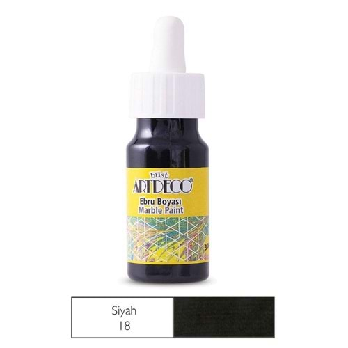 Artdeco Ebru Boyası 30ml Siyah 18